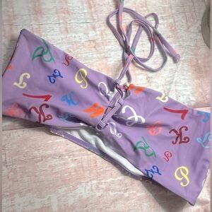 Zaful L Purple Bandeau Bikini Top